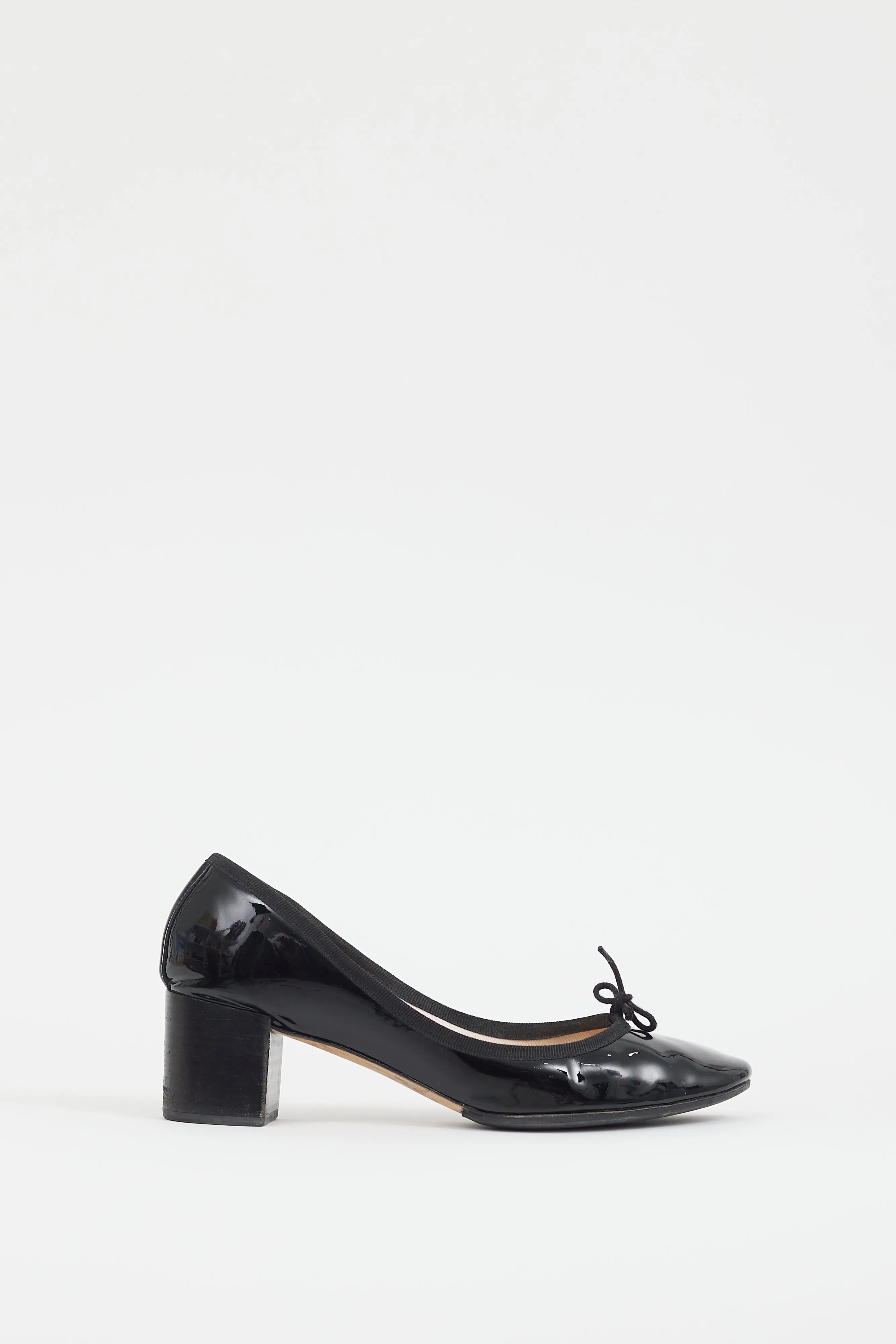 Black Patent Camille Leather Ballet Heel