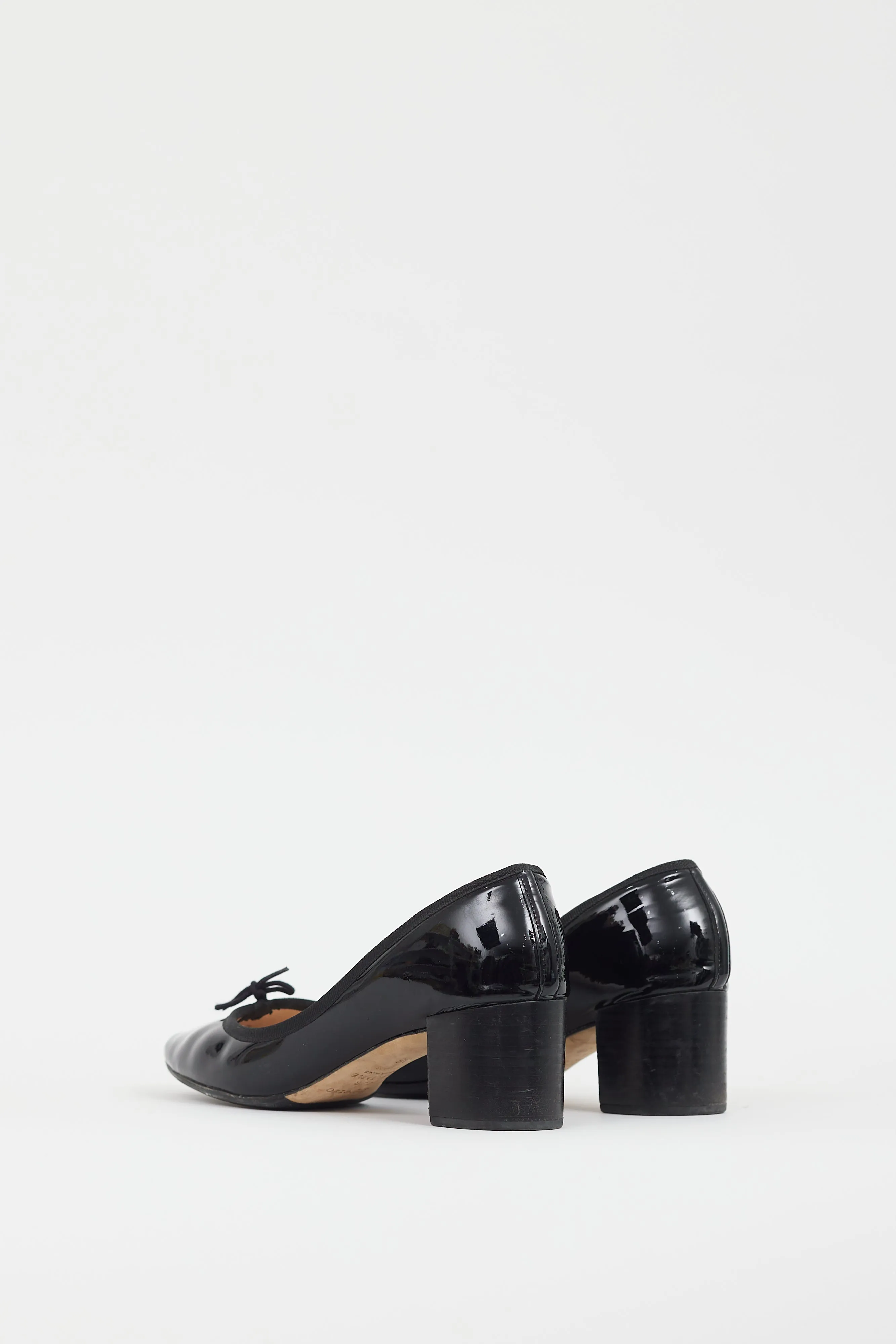 Black Patent Camille Leather Ballet Heel