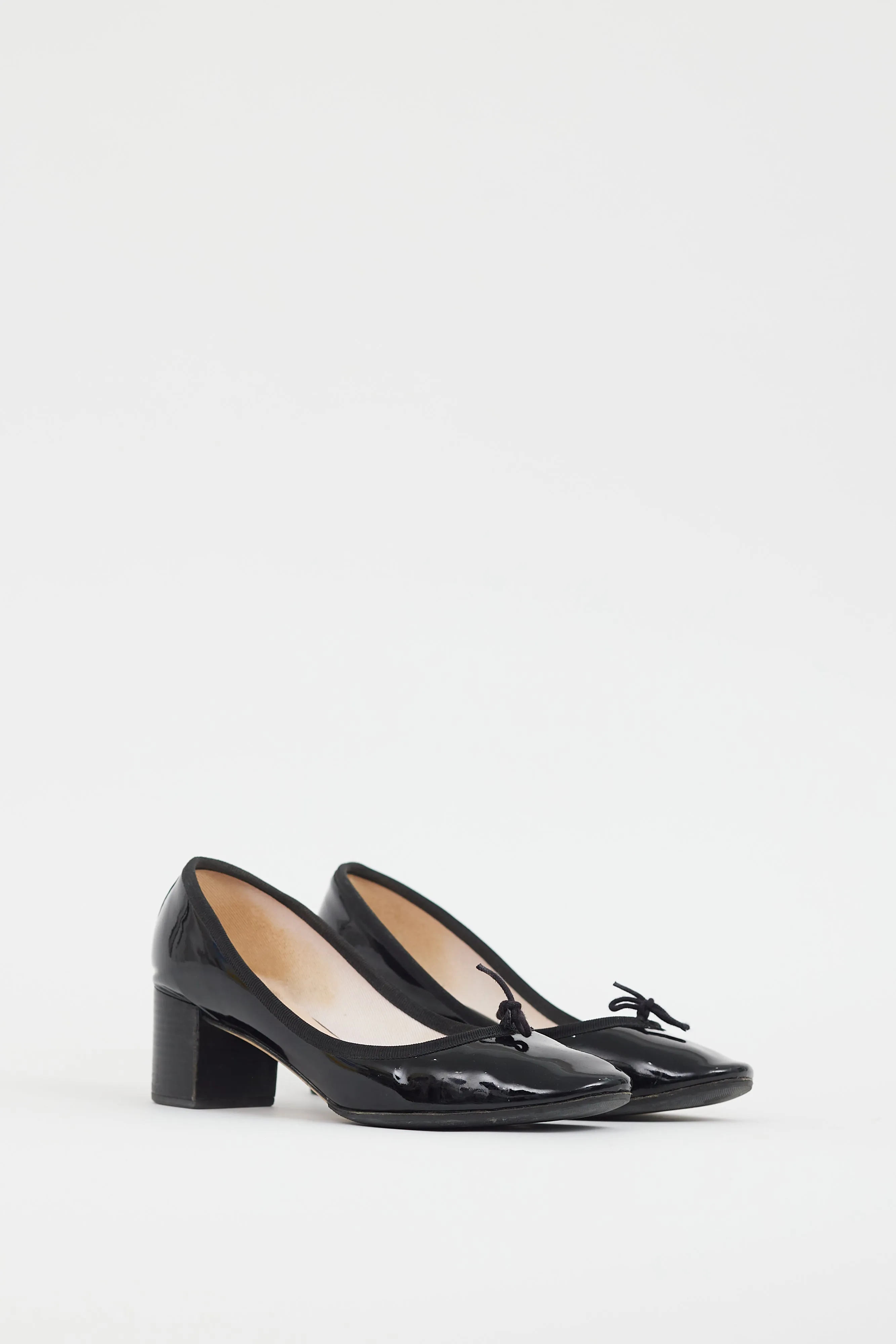 Black Patent Camille Leather Ballet Heel