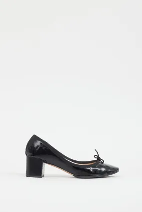 Black Patent Camille Leather Ballet Heel