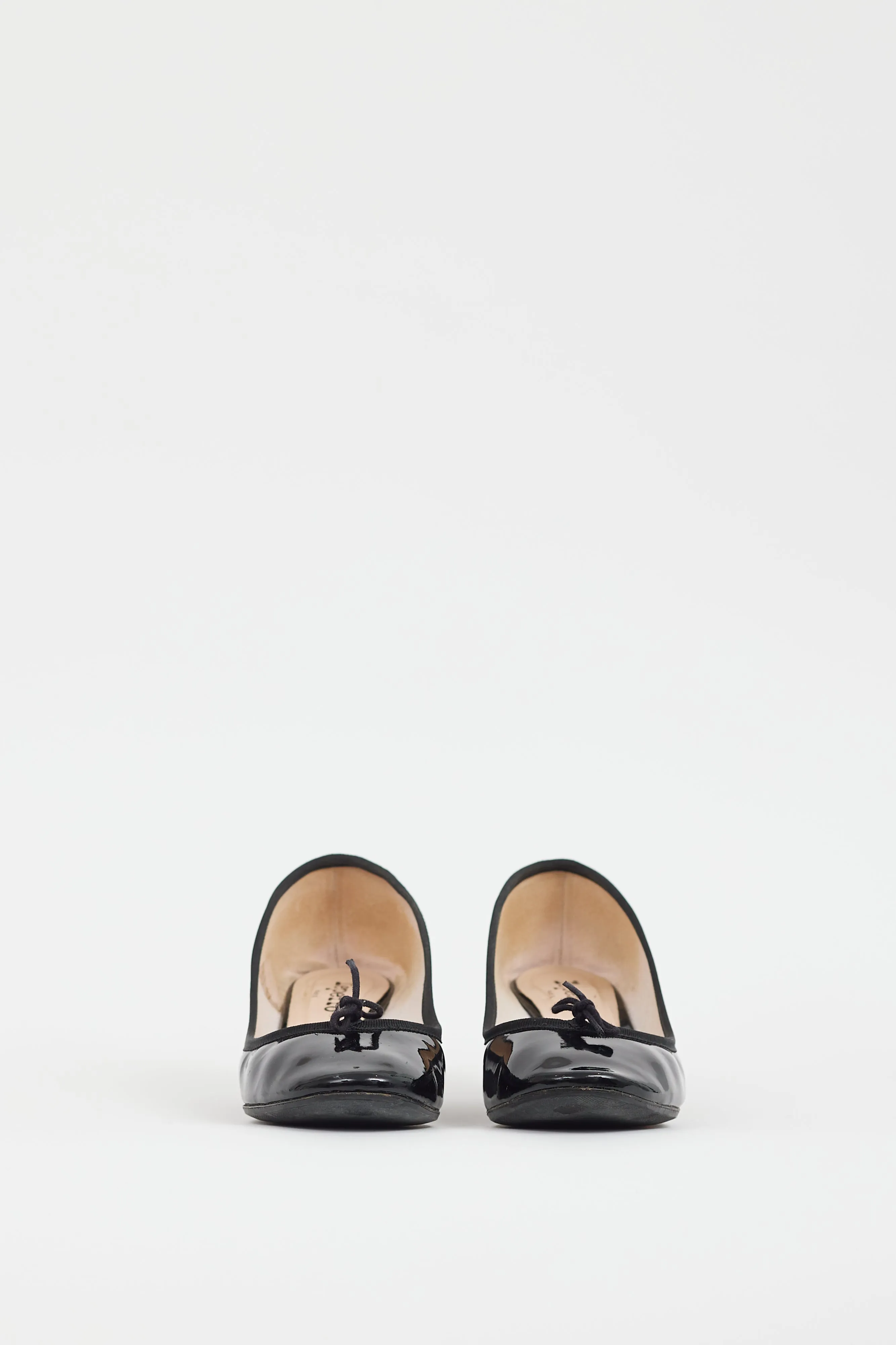 Black Patent Camille Leather Ballet Heel