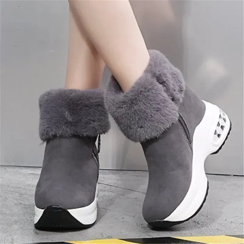 Cuzcare Orthopedic Boots For Women Arch Support Warm Fur Ankle Boots