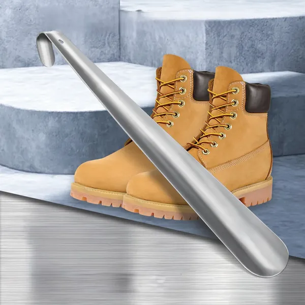 Extra Long Metal Shoe Horn – 16.5" Handle for Seniors & Easy Shoe Assistance