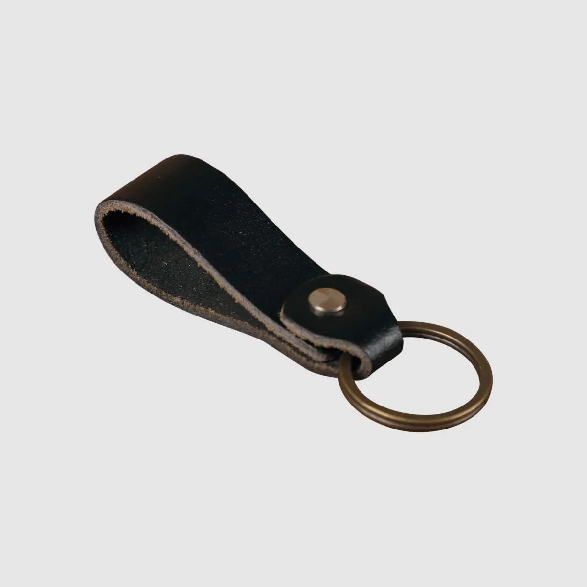Leather Keychain Sturdy Style- Olive Green