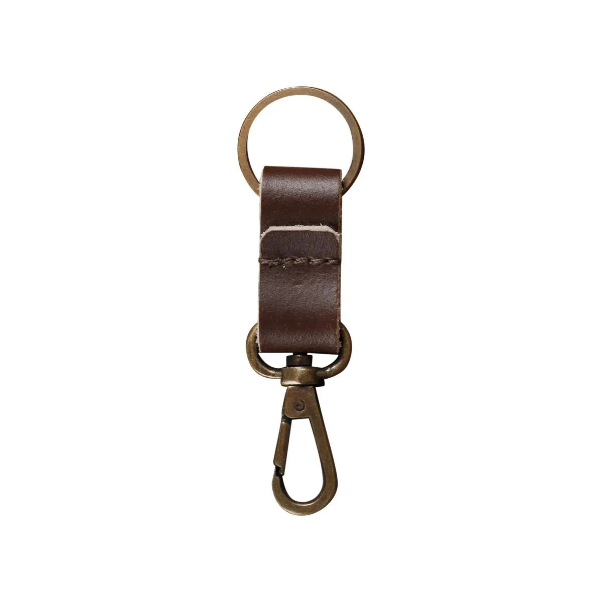 Leather Keychain Sturdy Style- Olive Green