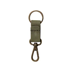 Leather Keychain Sturdy Style- Olive Green