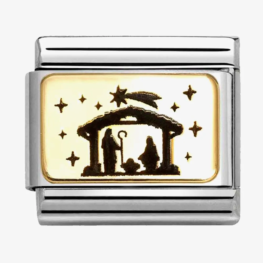 NOMINATION Classic Gold Nativity Charm