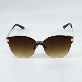 Penny Rimless Sleek Wayfarer Sunglasses