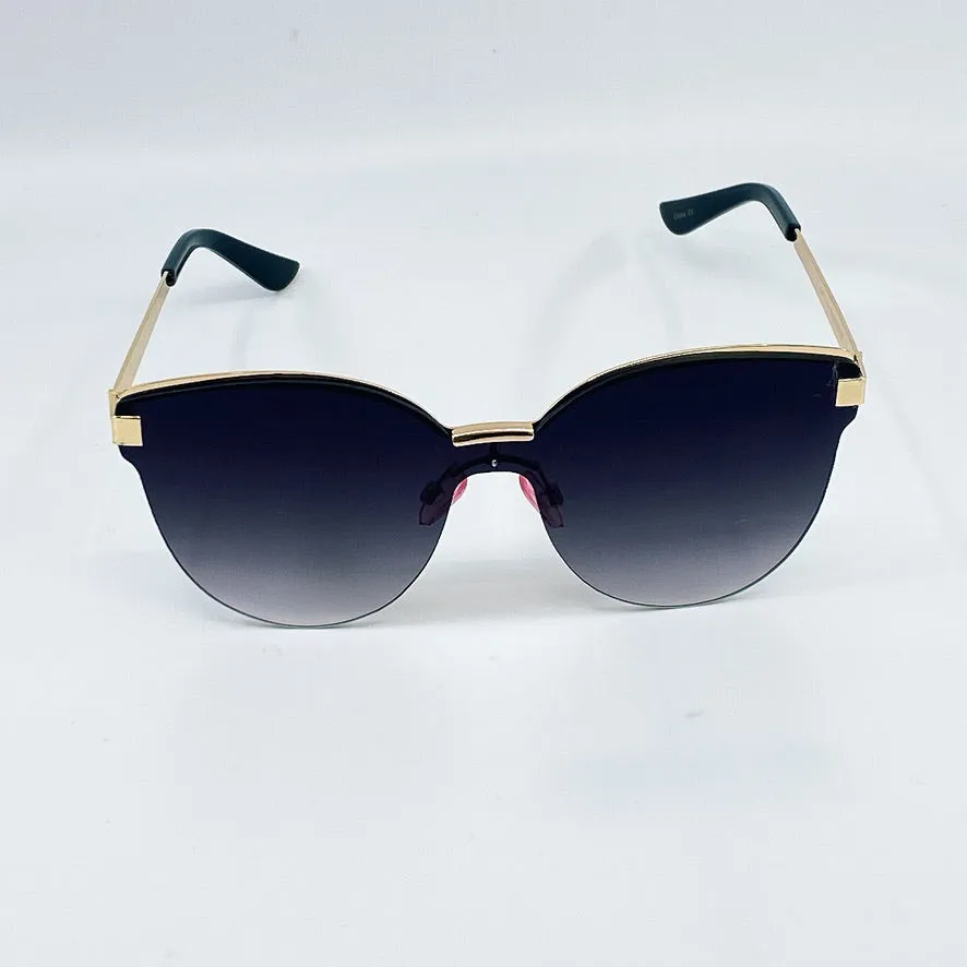 Penny Rimless Sleek Wayfarer Sunglasses