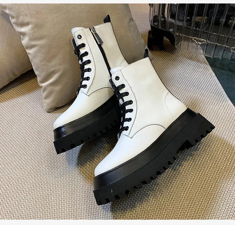 Schwarze Biker Boots für Frauen