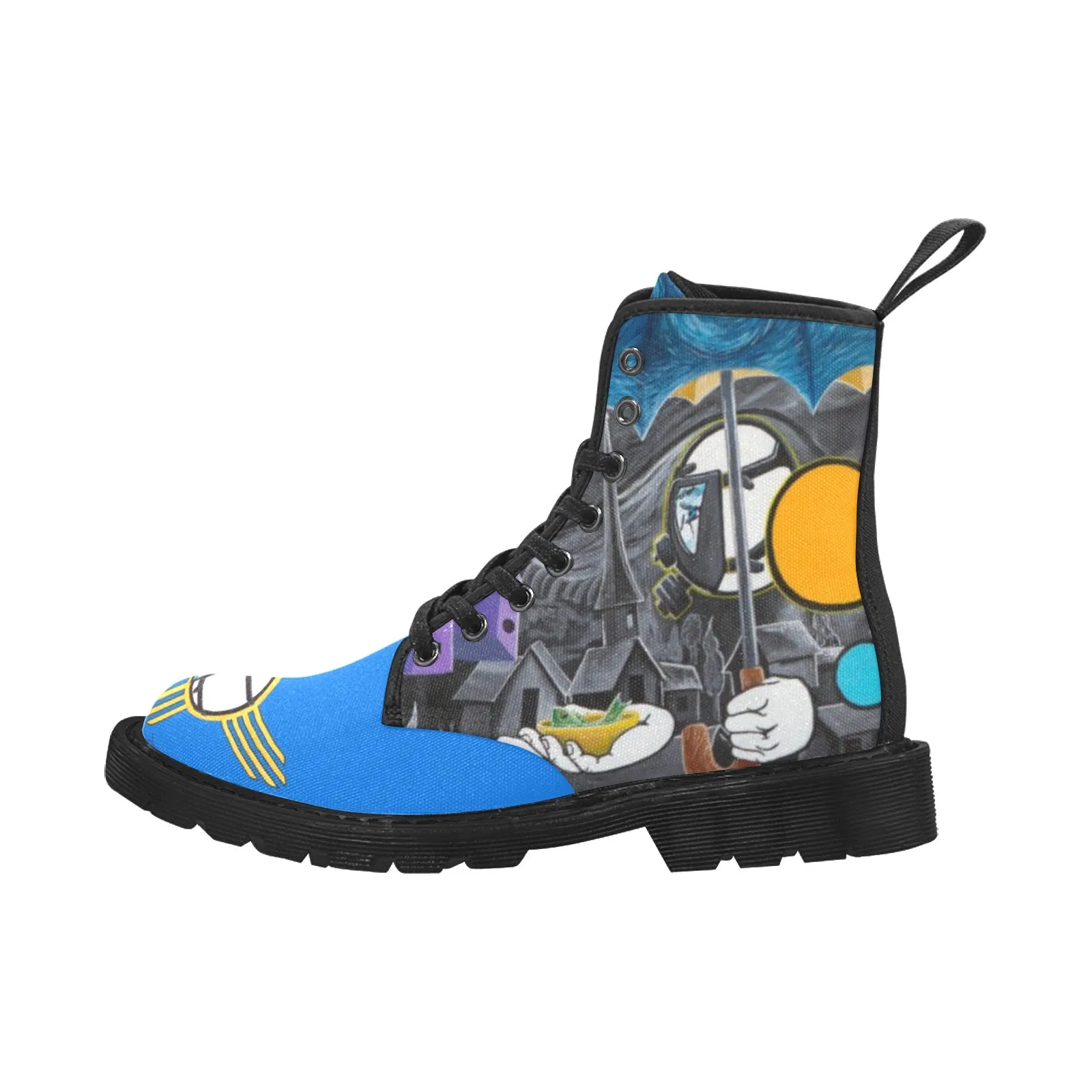 Wage Art with ISH Martin Boots for Men (Black) (Model 1203H)